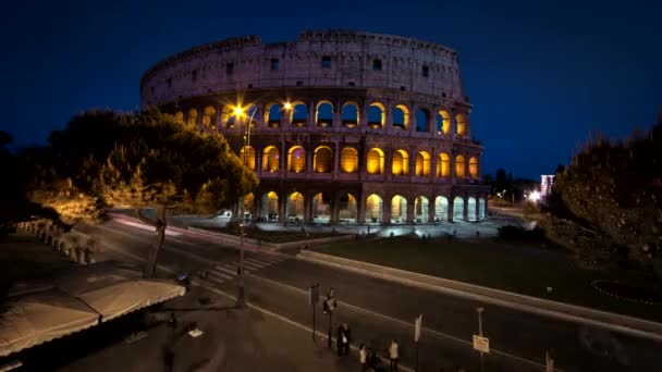 Colosseum Rome Italië Het Platform — Stockvideo