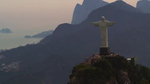 Die Statue Des Retters Rio Janeiro — Stockvideo