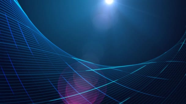 Beautiful Abstract Background Blue Rays — Stock Video