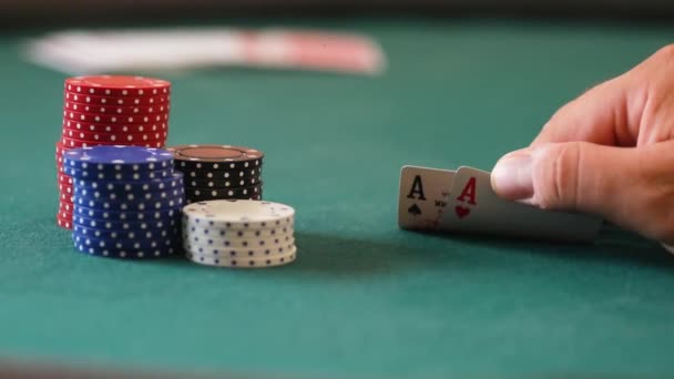Hazardní Hry Poker Kasinu — Stock video