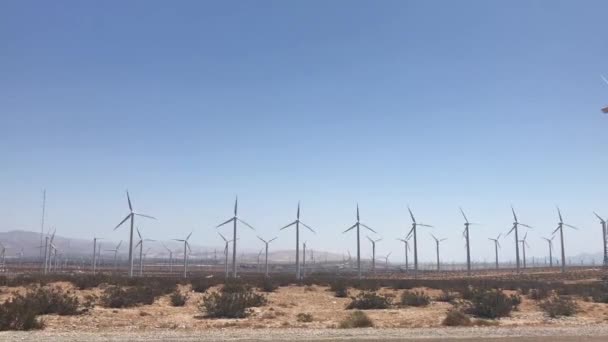 Rüzgar Türbinleri Çiftliği Rüzgar Enerjisi Ekoloji — Stok video