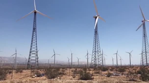 Parque Turbinas Eólicas Energia Eólica Ecologia — Vídeo de Stock