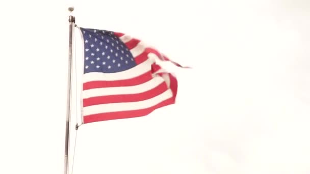 Американський Прапор Вітрі — стокове відео
