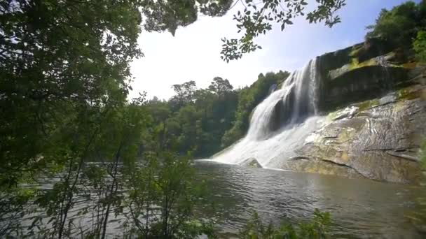 Wodospad Lesie Zielone Lato — Wideo stockowe