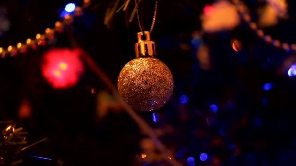 美丽的圣诞装饰冷杉 — 图库视频影像