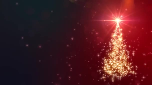 Animación Hermoso Abeto Decorado Navidad — Vídeo de stock