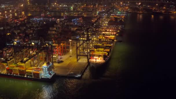 Transportasi Kargo Kontainer Pelabuhan — Stok Video