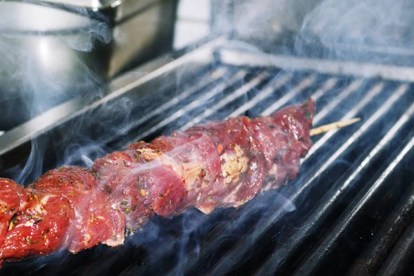 Sappig Vlees Spiesjes Barbecue Stockfoto