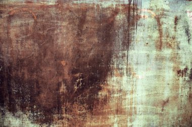 Vintage doku eski paslı renkli metal demir