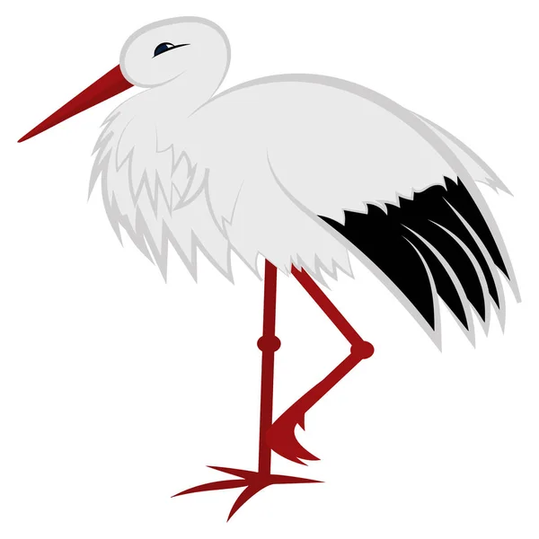 Storch steht — Stockvektor