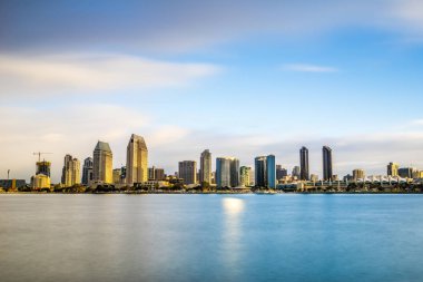 Coronado adayı gündoğumu San Diego manzarası
