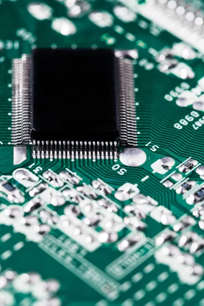 Microchip Geïntegreerd Systeemkaart Groen — Stockfoto