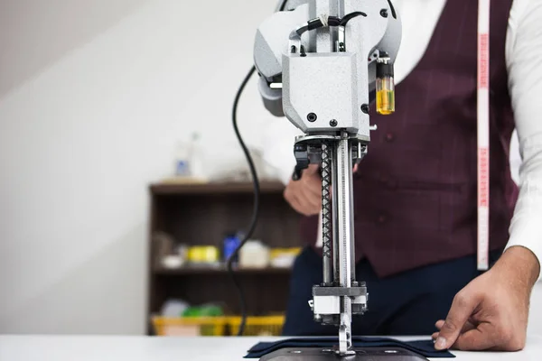 Young Bearded Tailor Working New Cloting Design — Stock Photo, Image