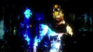 ürkütücü ve korkunç düşük ışık kirli iç - korku sahne animasyon ile yürüyüş zombi