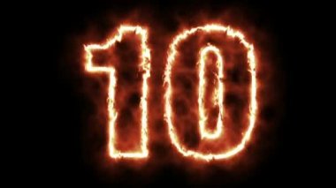  Siyah arkaplanda sıcak yanma numarası