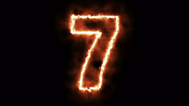  Siyah arkaplanda sıcak yanma numarası