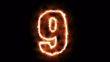  Siyah arkaplanda sıcak yanma numarası