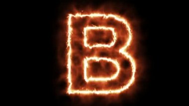  sıcak yanan mektup yeşil ekranda 