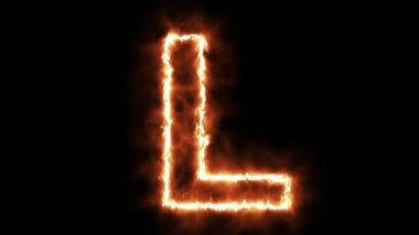  sıcak yanan mektup yeşil ekranda 