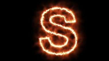  sıcak yanan mektup yeşil ekranda 