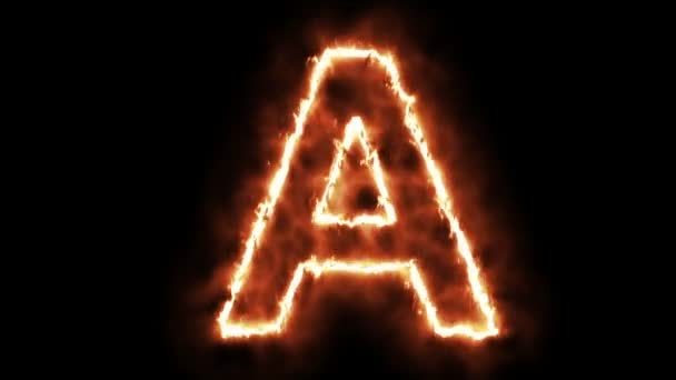  lettre brûlante chaude sur l'écran vert 