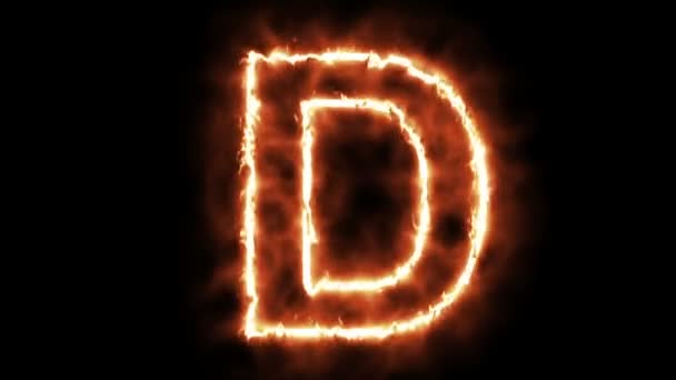  lettre brûlante chaude sur l'écran vert 