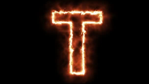  lettre brûlante chaude sur l'écran vert 