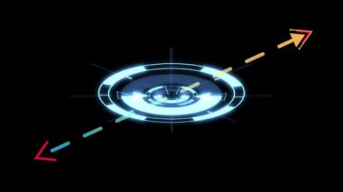 animasyon - Hud öğe Hologram tarzı ile animasyonlu ışık