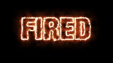 Word Fired alev yanan metin animasyonu