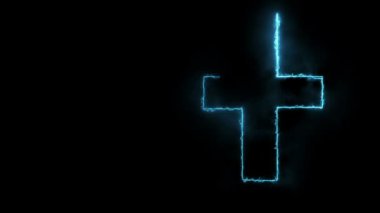 siyah arka planda - animasyon parlayan çapraz 