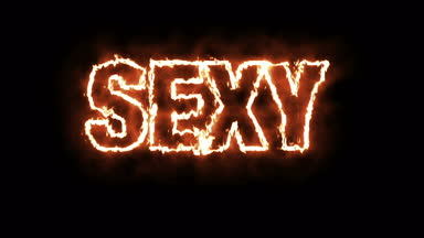 Word seksi alev yanan metin animasyonu
