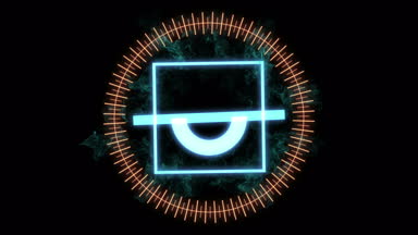 animasyon - Hud öğe Hologram tarzı ile animasyonlu ışık