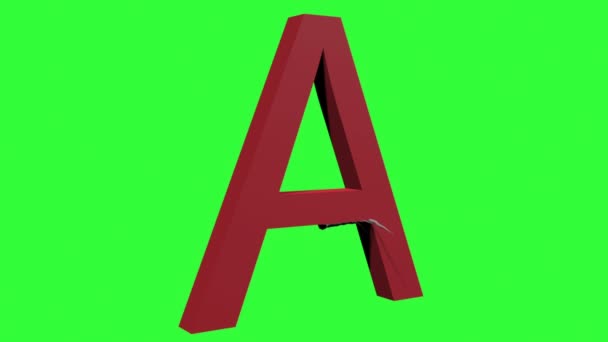 Animation Efeu Wächst Über Einem Buchstaben — Stockvideo