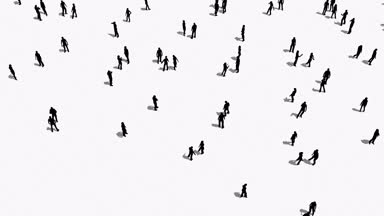 Kalabalık 3D animasyon ve canlandırma yapıyor.