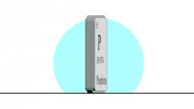 Fosfor. Periyodik tablonun Mendeleev sisteminin öğesi.