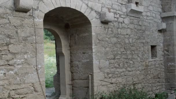 Old Ruined Church Creepy Ruins — Stock Video