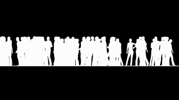 Multitud Personas Mueves Animación Representación — Vídeos de Stock