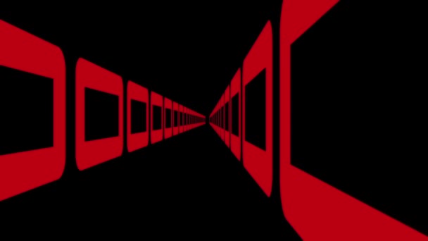 Style Jeu Rétro Animation Vol Tunnel Infini — Video