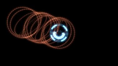  Hologram stili animasyonlu ışık ile öğesinde HUD