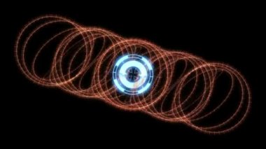  Hologram stili animasyonlu ışık ile öğesinde HUD