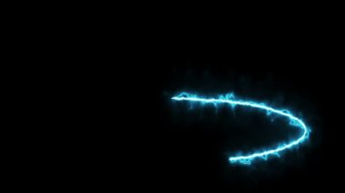 Üç plazma parlayan animasyonda yüzük