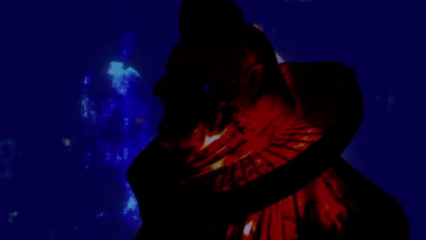 Зомби Ужасов Эффектами Смешанные Медиа Двух Анимации — стоковое видео