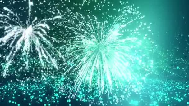 Animación Del Efecto Dibujos Animados Fuegos Artificiales — Vídeo de stock