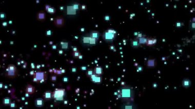 Animasyon - kare binlerce sineği şekil. Alfa kanalı 