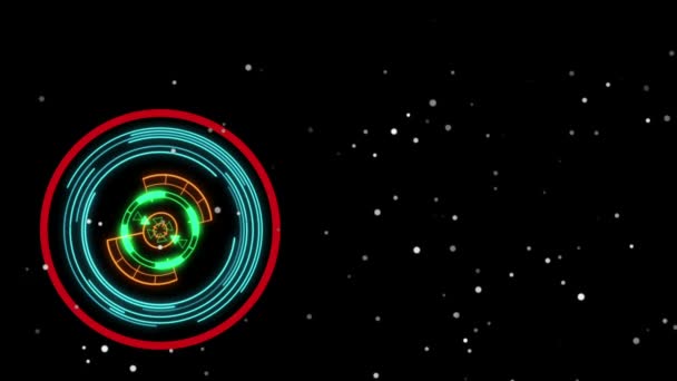 Animazione Sfondo Astratto Con Particelle Onda Elemento Hud Stile Ologramma — Video Stock