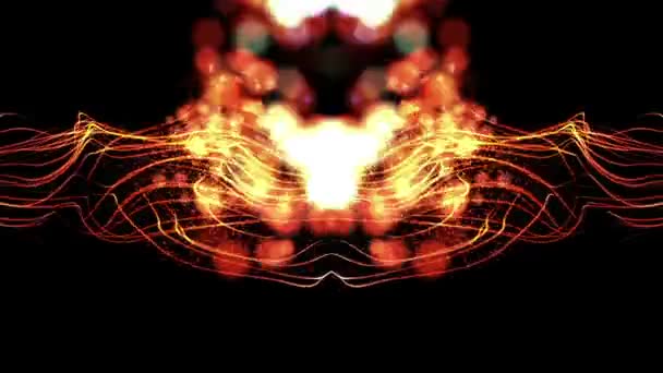 Animación Fondo Abstracto Con Partículas Onda Elemento Hud Estilo Holograma — Vídeo de stock