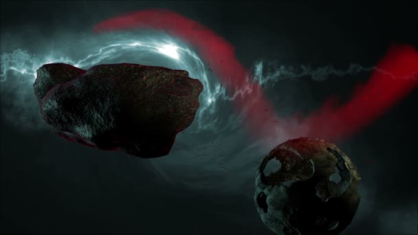 Bulutsusu Asteroid Alanında Derin Uzay — Stok video