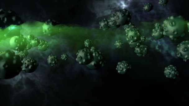 アニメーションの有機体のウイルス攻撃 — ストック動画