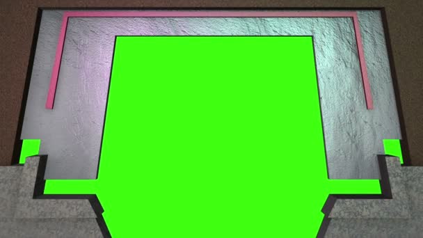 アニメーション Sci ドアのグリーン スクリーンの開口部 — ストック動画