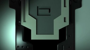animasyon - sci fi kapı alfa kanalı ile siyah arka plan üzerinde açma